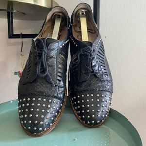 Sam Edelman Black Leather Oxford Shoes 7.5 sz